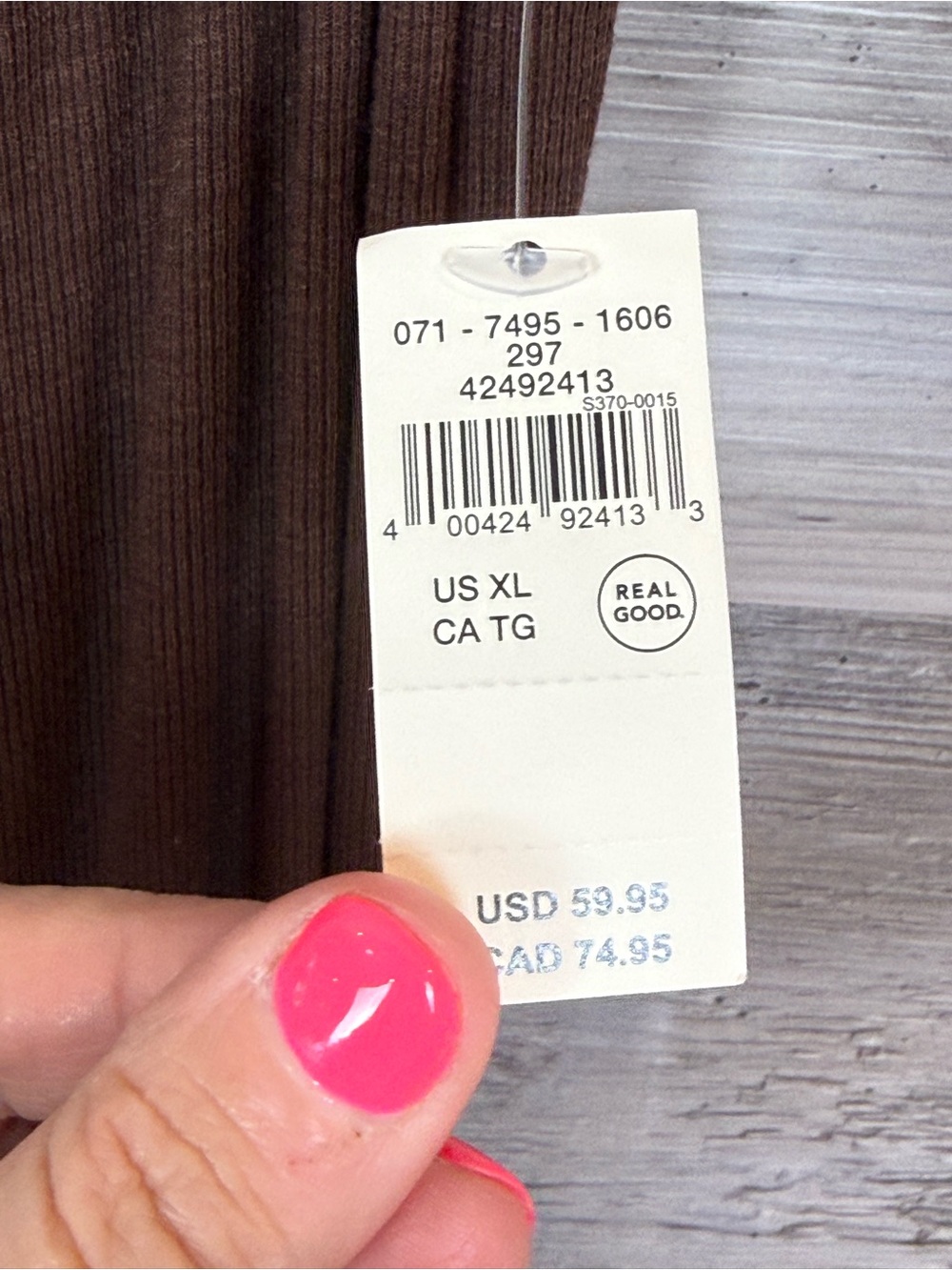 NWT Aerie Ribbed Cami Maxi Dress XL Brown Chocolate Spaghetti Strap Long Slip - Picture 6 of 8